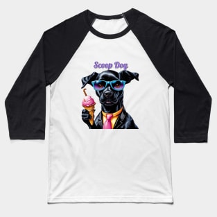 Black Lab Scoop Dog Baseball T-Shirt